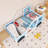 Frame Full Size Classic Car-Shaped Platform Bed With Wheels Shape-747568501-747568502
