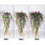 3 pièces de 30 po de fleurs artificielles suspendues avec des feuilles d'eucalyptus, de la vigne et de la verdure pour la décoration de mariage à la maison (panier non inclus)-1085122858