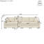 Canapé en velours côtelé beige avec compartiments de rangement, porte-gobelets et porte-téléphone pour le salon Relax 5 rangement, pratique et supports