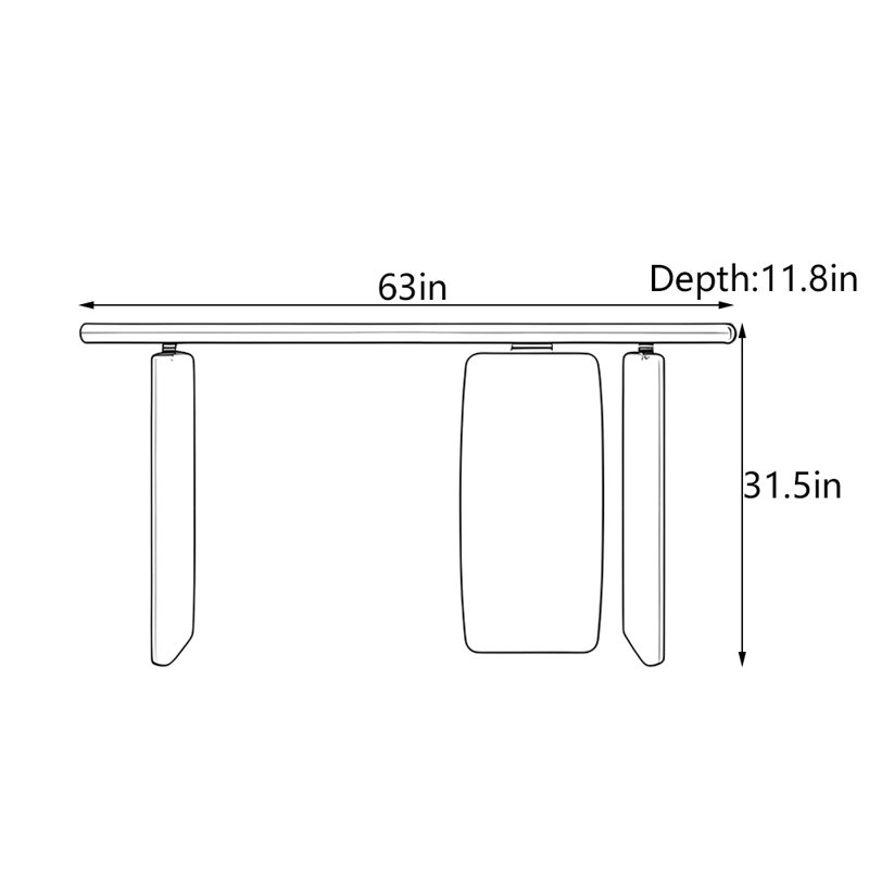 Solid Pine Wood Console Table, 31.5" H x 63" W x 11.8" D