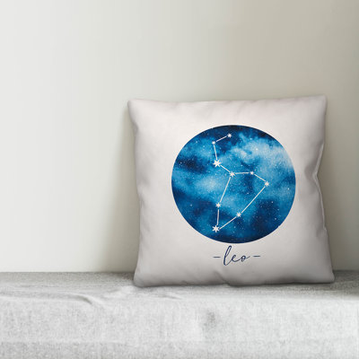 Leo Zodiac Sign Throw Pillow