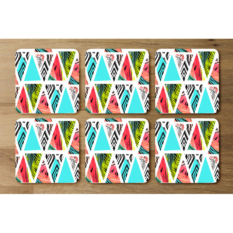 Square 6 Piece Coaster Set