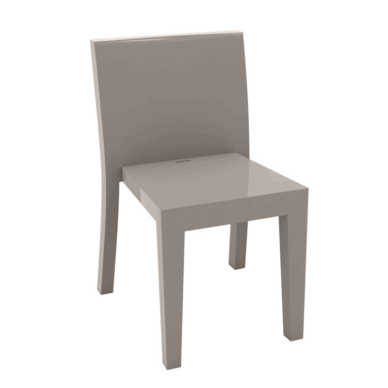 Jut Stacking Patio Dining Chair, Taupe