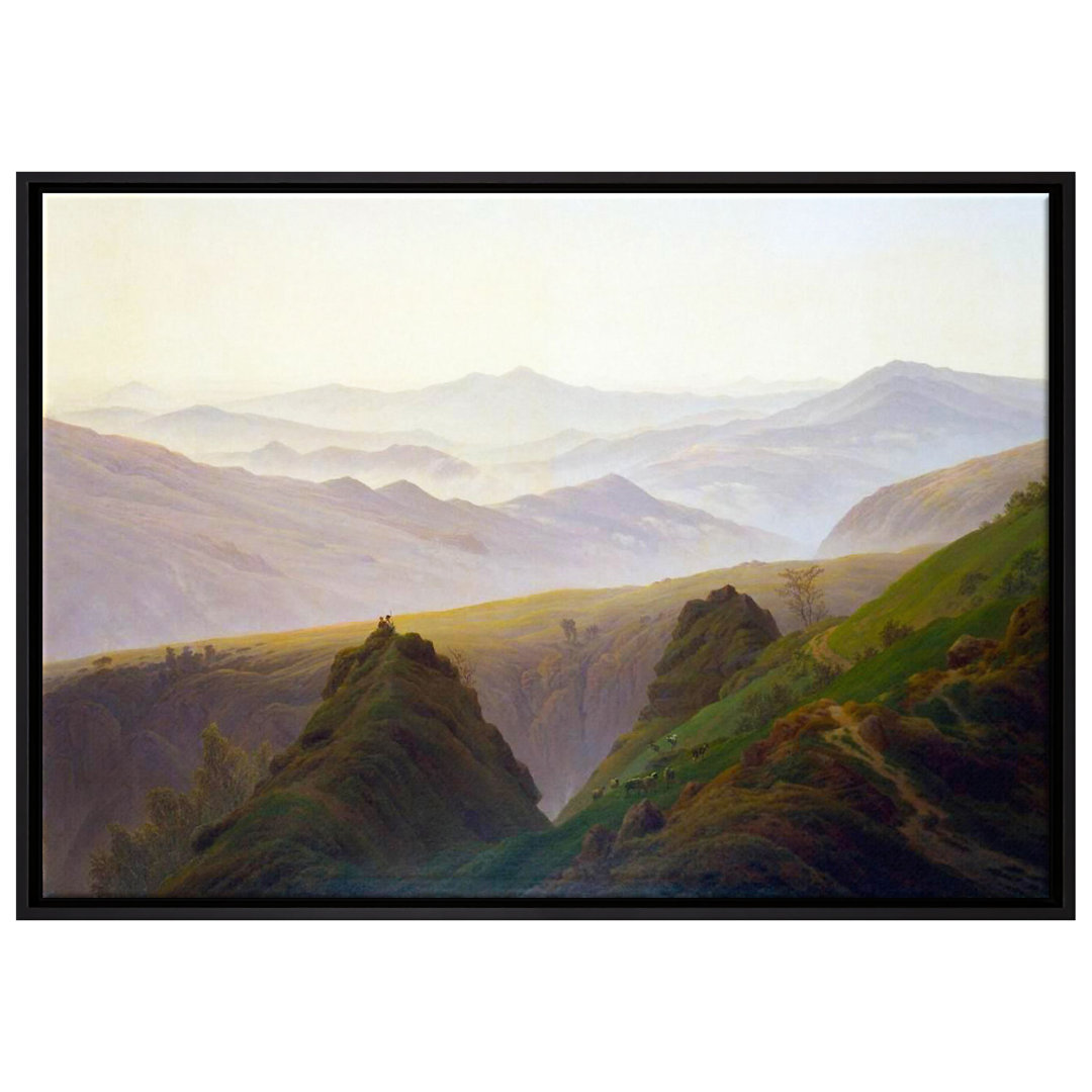 Gerahmtes Leinwandbild Morning in the Mountains von Caspar David Friedrich