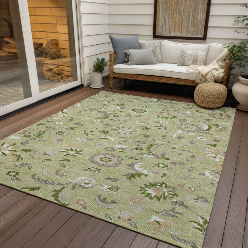 Tapis intérieur / extérieur ACY1006 Aloe, Rectangle 8' x 10'
