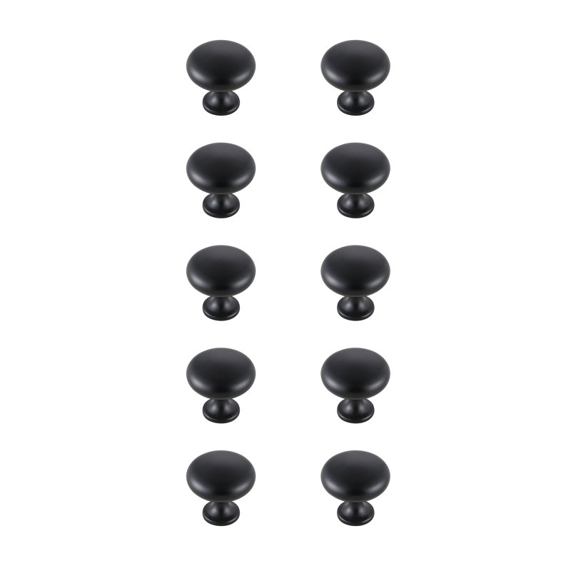 Poignée champignon 1,2 po de diamètre, Noir mat