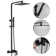 Adjustable Height Slide Bar Shower Faucet Set With Tub Spout, Exposed Matte Black Luxury Brass Complete Shower System With Rough-In Valve