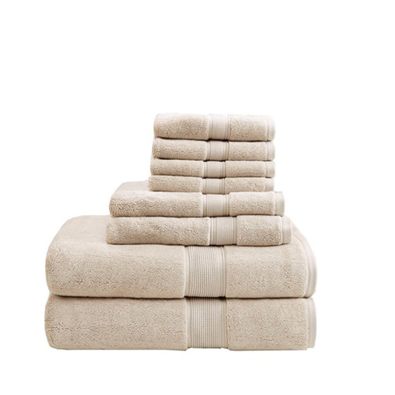 Cotton Bath , Natural, 8 Piece Towel Set