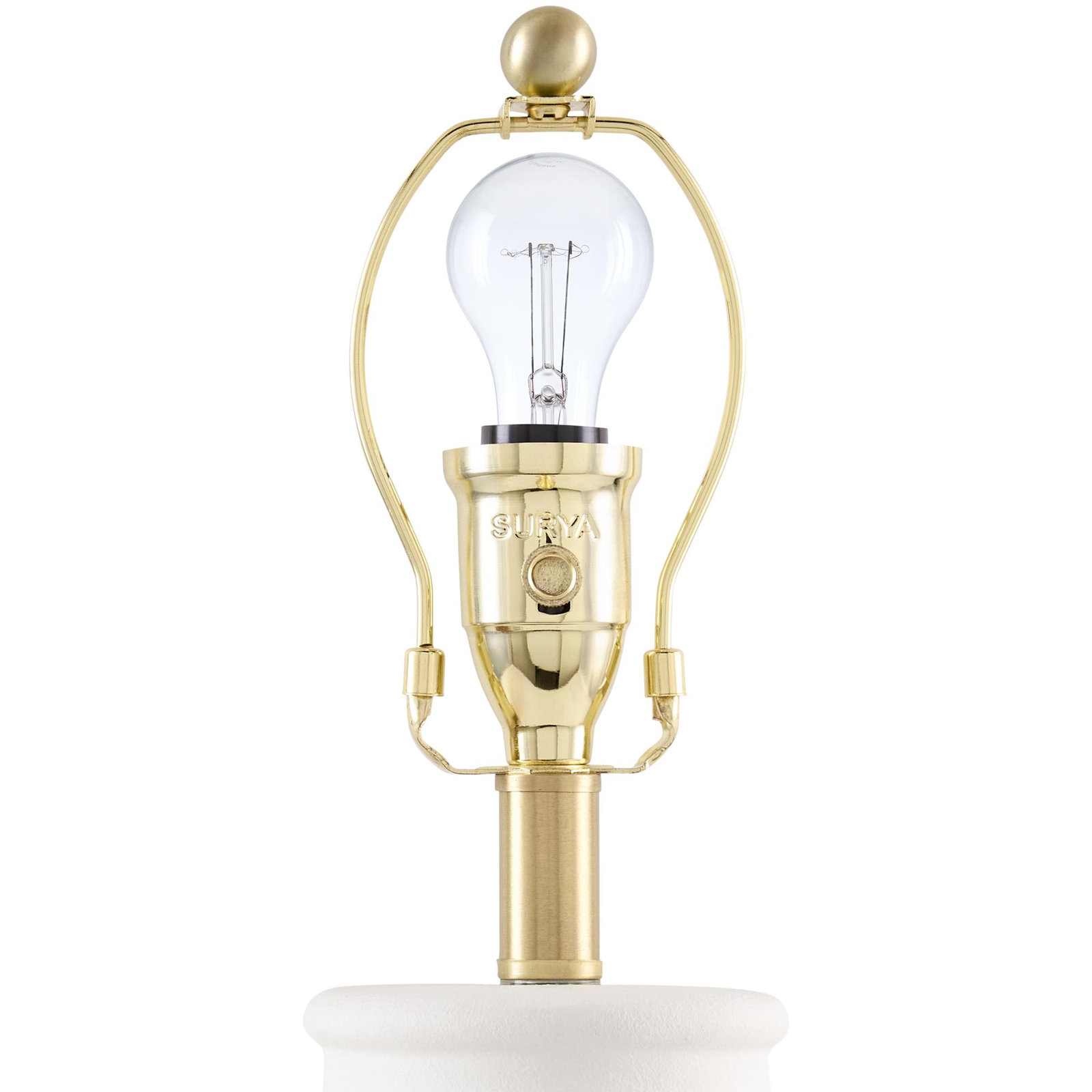 Chemise 22" Ceramic Table Lamp, White, Classic Linen