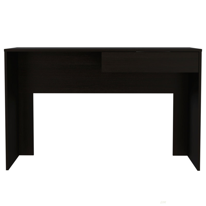 Bureau d'ordinateur à 1 tiroir Wengue (Bureau), Noir