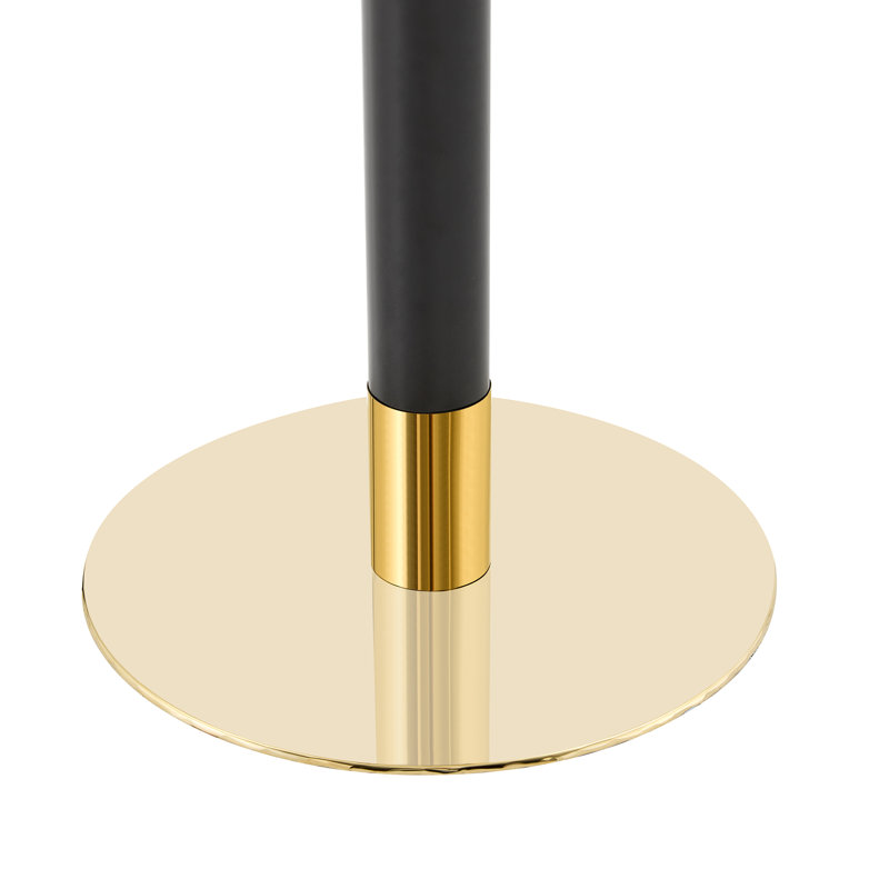 Table bistro 23,6 po Modern Luxury, White/Black/Gold