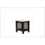 Table de bout 1pc moderne avec plateau en faux marbre et pieds en noyer antique, tablette de rangement ouverte pour le salon-133526228