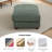 37" Corduroy Modular Ottoman – Convertible Sectional Footrest, Coffee Table & Seating-975004594