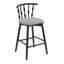 Ensemble de 2 tabourets de bar d'intérieur en bois avec revêtement doux