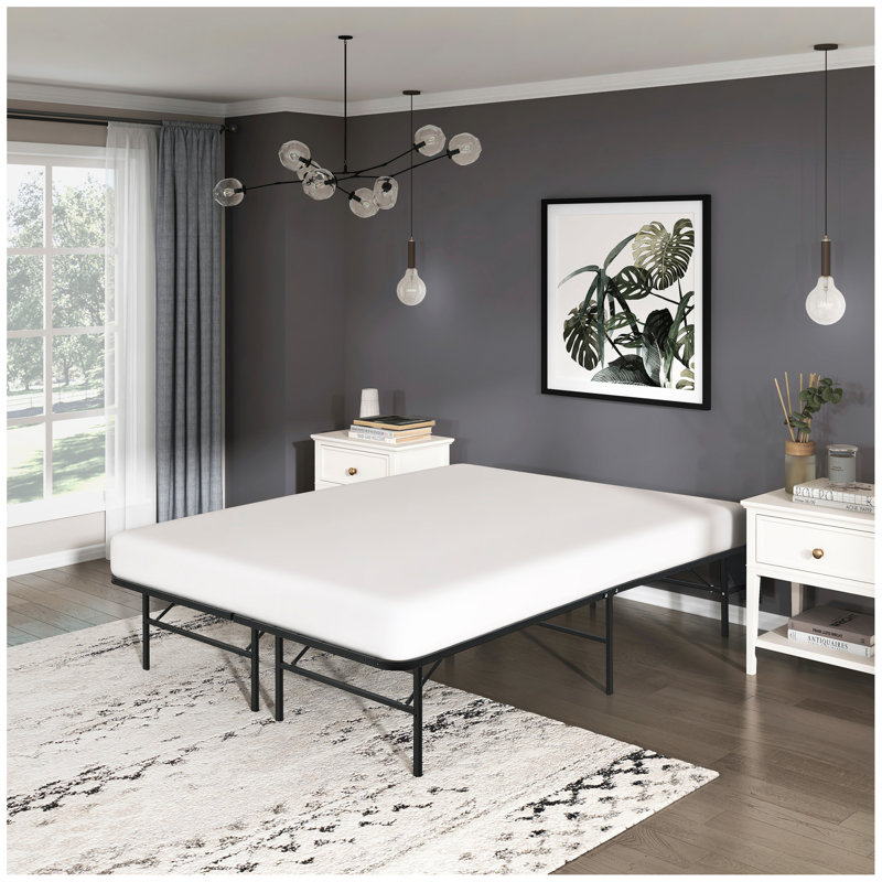 Platform Foldable Bed Frame Toolless High Profile Design, Queen