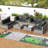 10 PCS Outdoor Patio Sectional Sofa Couch PE Rattan Conversation Set-50412977