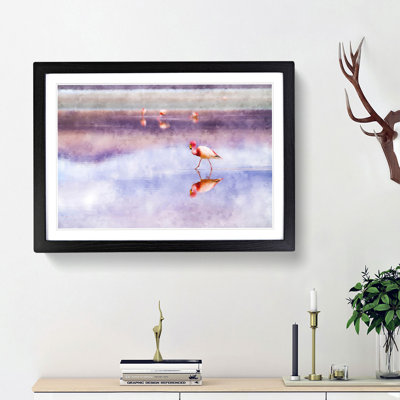 Flamingo Reflection - Picture Frame Graphic Art Print