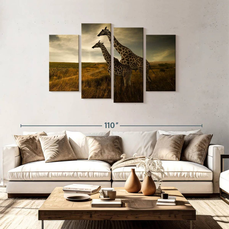 Brampt Giraffe Family, 48" H x 75" W