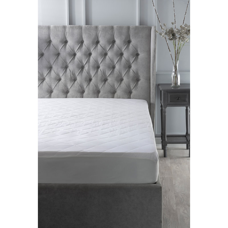 Hotel Collection 100% Cotton Fitted Mattress Protector Case Pack, Double (4'6)