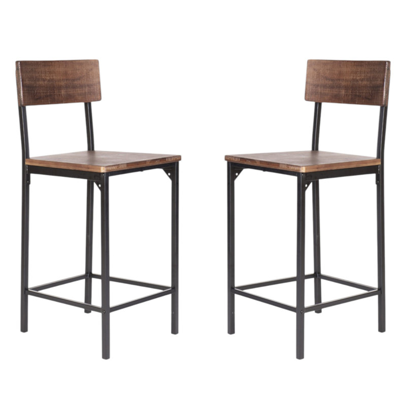 HomeRoots Birch Solid Wood Counter Stool
