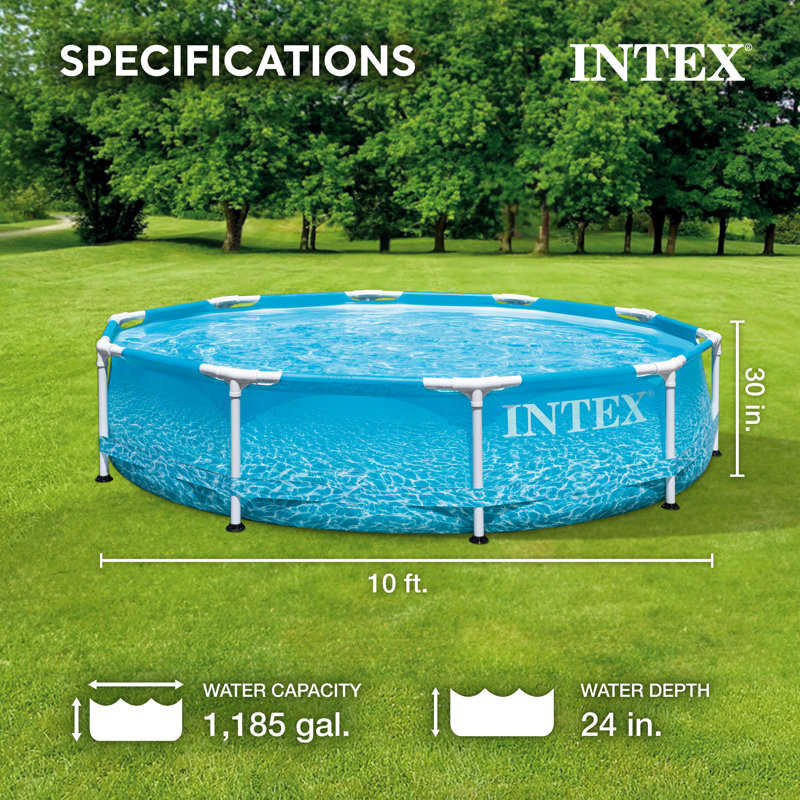 Piscine en plastique à parois rigides, L 2,9 pi x H 14,4 po