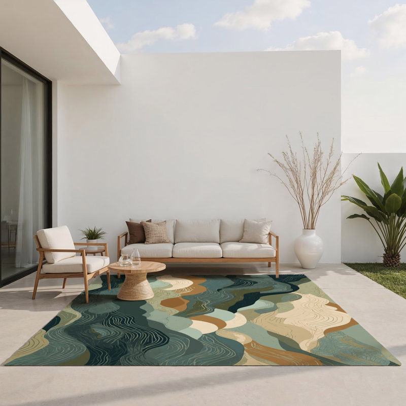 Tapis intérieur et extérieur Velvet Reflections, Rectangle 9 pi x 12 pi