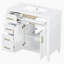 Meuble-lavabo de salle de bain avec lavabo, meuble-lavabo simple avec 3 tiroirs et 1 tiroir rabattable-26447383