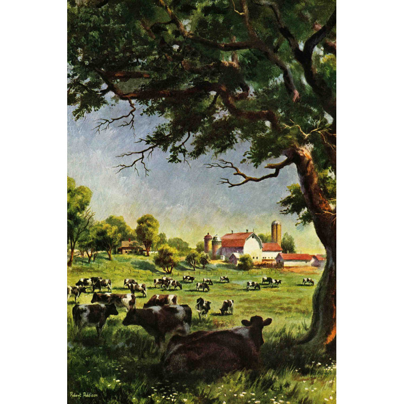 « betail farm », reproduction d’art sur toile tendue, H 45 po x l 30 po