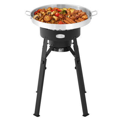 Creole Feast Portable Gas Cooker with Stainless Steel Wok