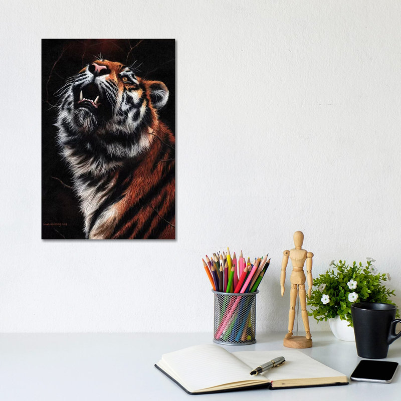 Tiger II 1 Piece Wall Art on Canvas, 20.32 cm H x 30.48 cm W, Wrapped Canvas