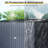 Outdoor Steel Storage Shed For Bicycle with Slope Roof and 4 Bike Tracks