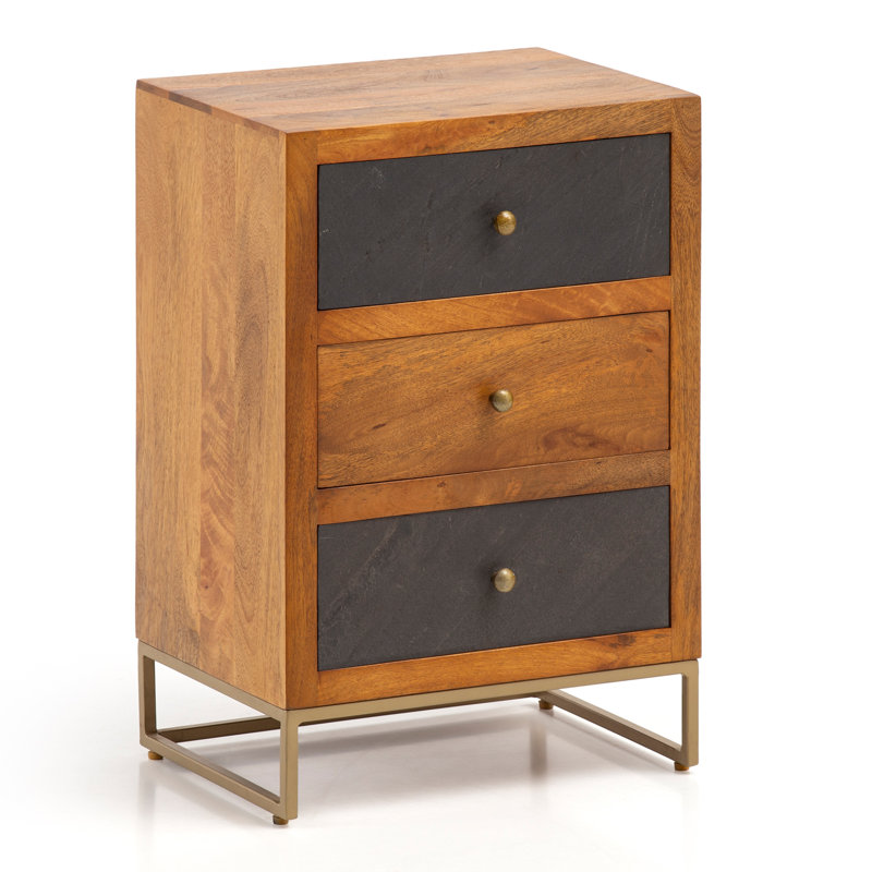 Stankiewicz Solid Wood Bedside Table, Brown