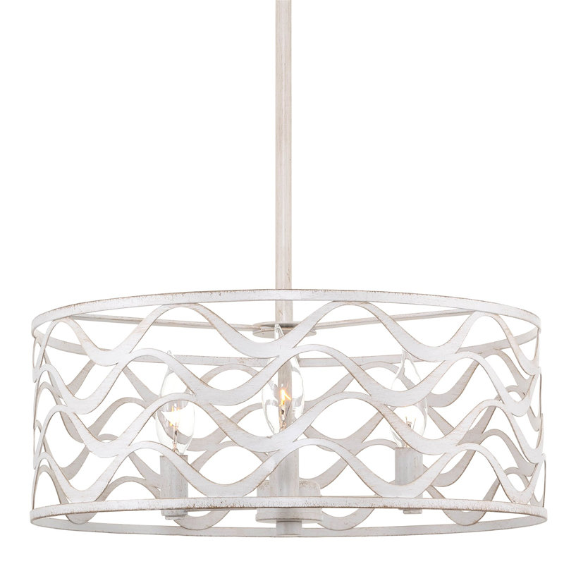 3 - Light Dimmable Drum Chandelier