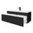 Loft Collection 42" Wall Mount Modern Bathroom Vanity - Black / Black Handles-259460597-259460590
