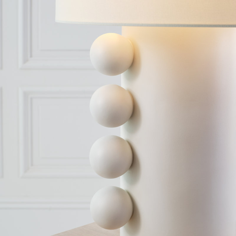 Kelly Wearstler Tiglia Tall Table Lamp, Plaster White, 31" H x 18.5" W x 18.5" D