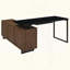 Bureau d'ordinateur en L