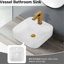 White Finish Ceramic Bathroom Basin - And Functional Modern Countertop Easy To Install Use