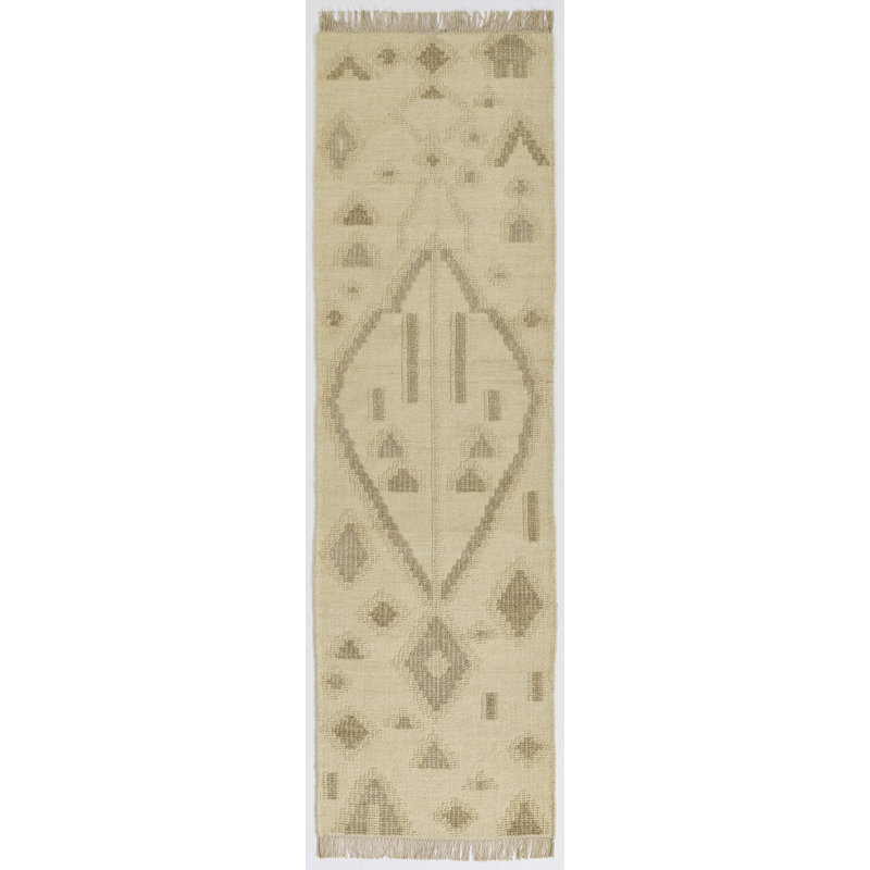 Bristol Geometric Area Rug in Beige/Brown, Runner 2'3" X 8'