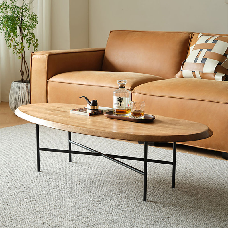 Oval living room coffee table