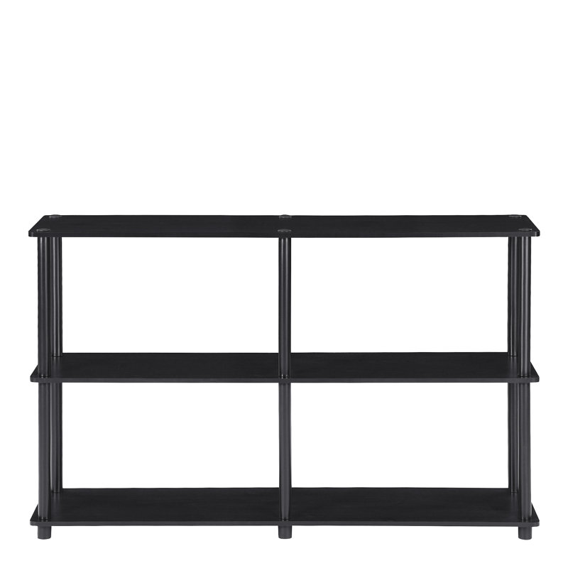 Glenda 119.9cm W Plastic Shelving Unit, Espresso/Black