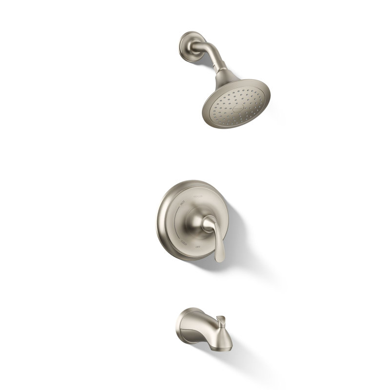 Garniture de baignoire et douche Forte Rite-Temp, Nickel brossé éclatant