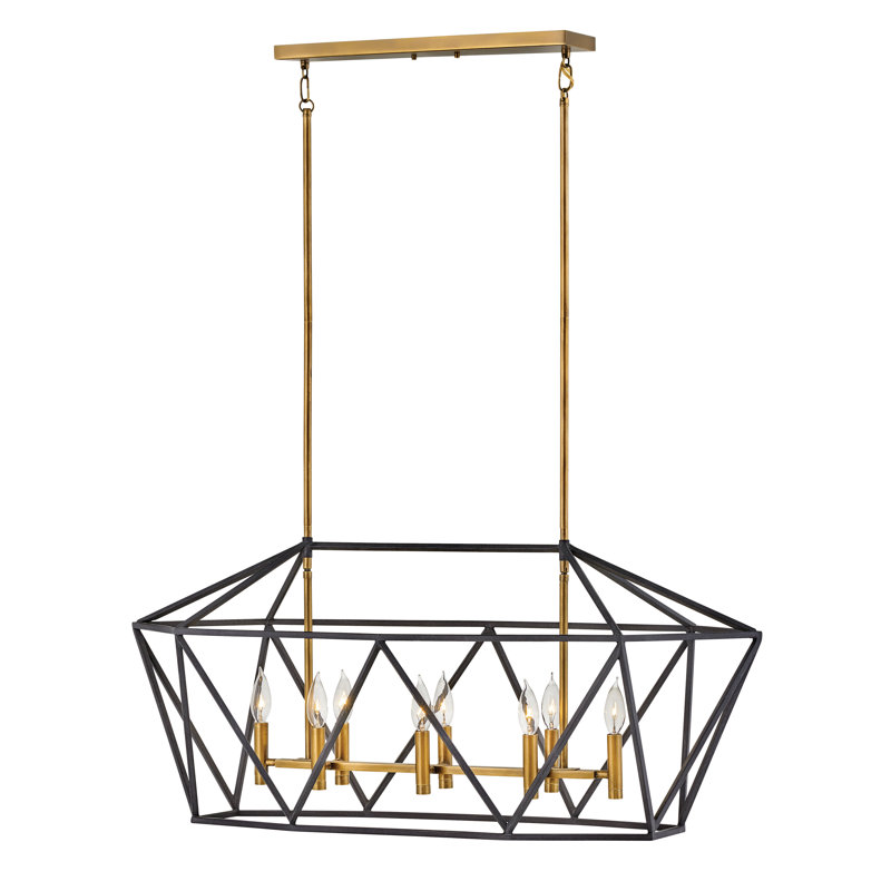 Theory 40" Eight-Light Candle Linear Chandelier