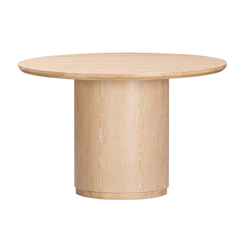 Loya Wood Round Dining Table, Natural