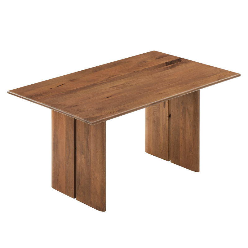 Amistad 60" Walnut Mango Wood Farmhouse Dining Table