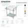 Ceramic Rectangular Console Bathroom Sink with Overflow