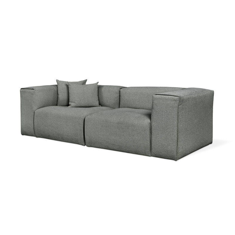 Canapé modulaire 2 pièces Nest, Scoria, H 28,5 po x l 96 po x P 41 po, 2