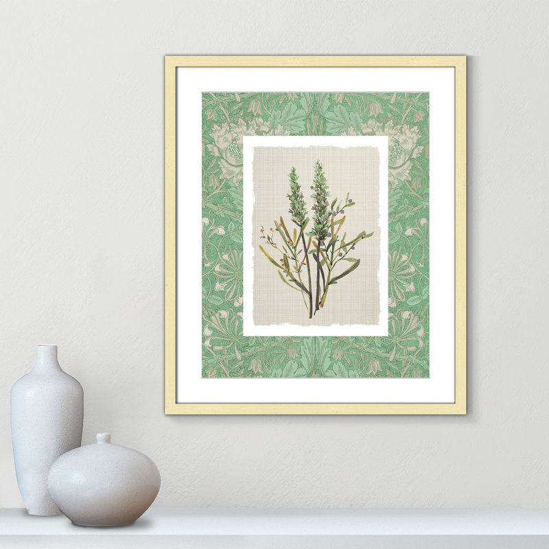 «Jade Botanical II Print» par Carol Robinson, 21.5'' W x 25.5'' H, Matted Print, Matte Gold