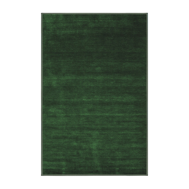 Tapis contemporains vert émeraude 57, Rectangle 7 pi x 9 pi