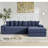 Boneless Oversize Cloud Couch, L-Shape Sofa, Convertible Floor Sleeper Sofa Bed, No Assembly ,Eight Pillows,3-In-1,Side Pocket,Corduroy-360802345-360802347