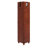 And Glass Corner Curio Cabinet With 4 Adjustable Shelves Lighting, Solid Wood Legs Legs, Walnut Finish-879467617